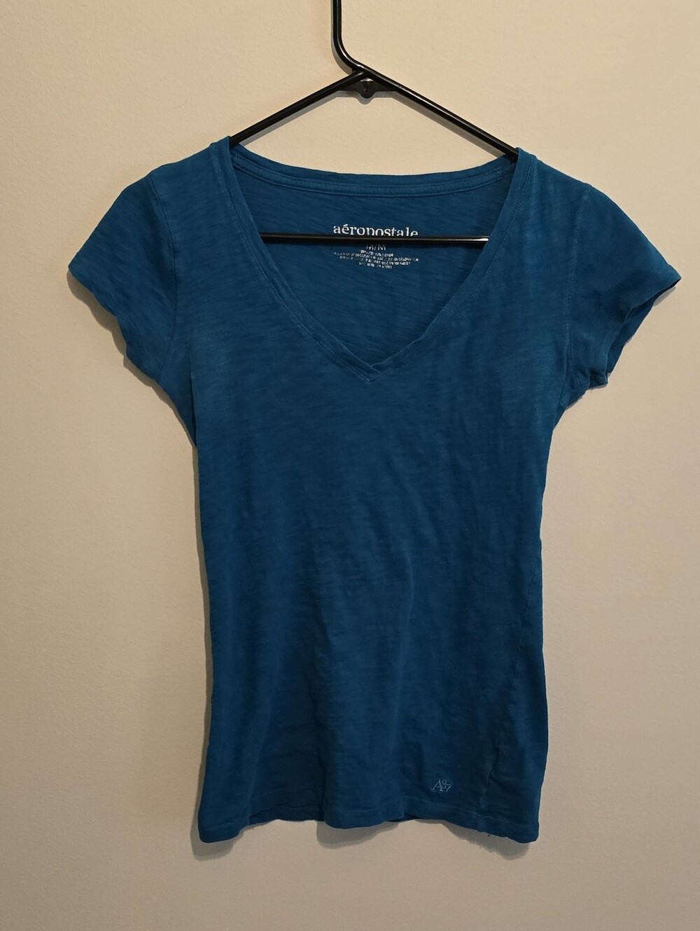 Aeropostale Women's Teal V-Neck Short Sleeve Tee